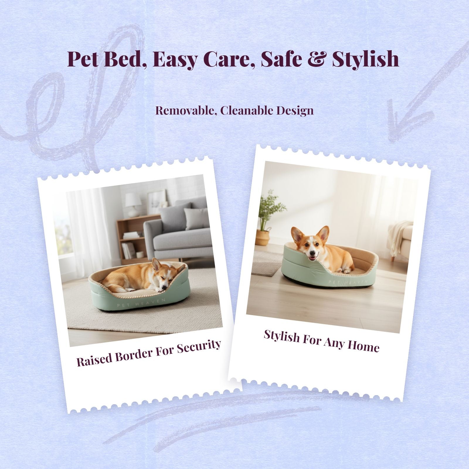 Removable washable dog bed