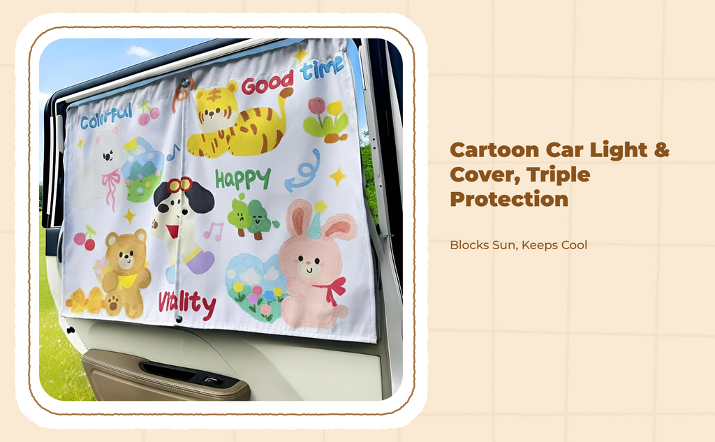 Car sun & cover screen, Solar Protector, magnetized Attachment, Privacy, Universal Fit, Side pane sun shield for infant, Kids, animals