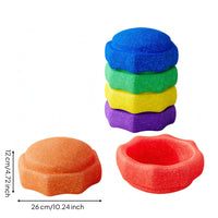 6 Pieces Molded Stepping Stones Sensory Training Children's Activity Gear