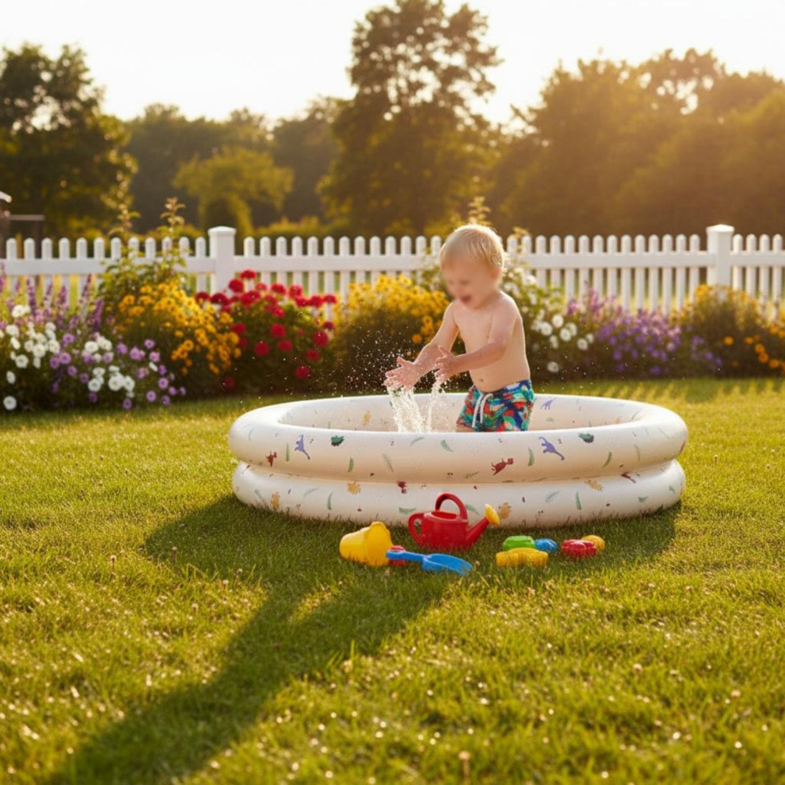 Round Inflatable Baby Pool Eco-Friendly PVC Inflatable Toddler Splash Pool
