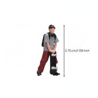 1/64 Skateboarder Figurine Realistic Hand-Painted Miniature Figure High Detail Diorama Prop for Collectors