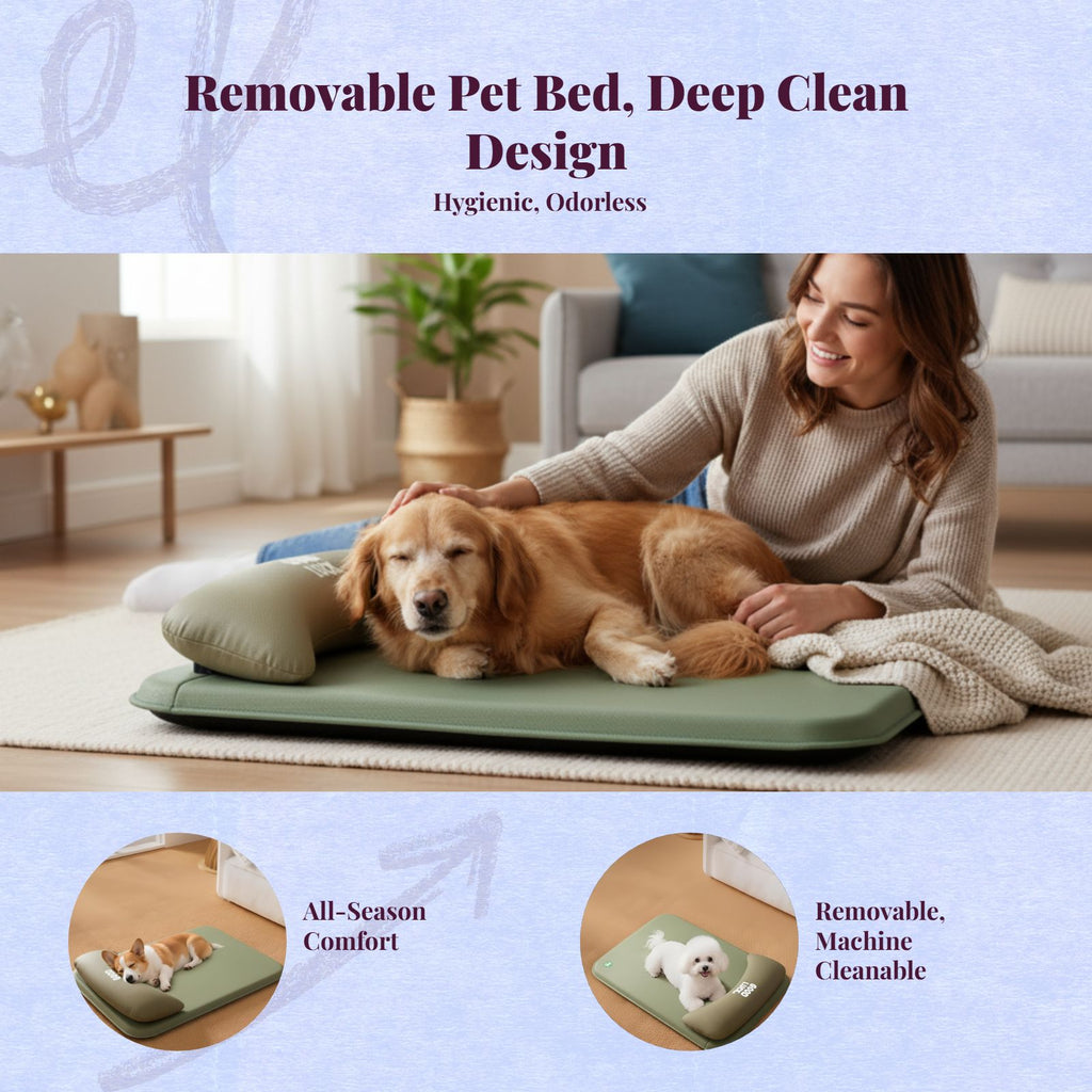 Dog Bed, Waterproof Removable Cover, Non-Slip, Easy Care