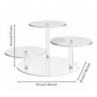 3 Tier Acrylic Display Stand Space-Saving Home Storage Easy to Clean