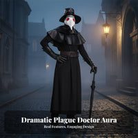 Plague Doctor Costume Faux Leather Accents Gothic Steampunk Robe Scary for Women