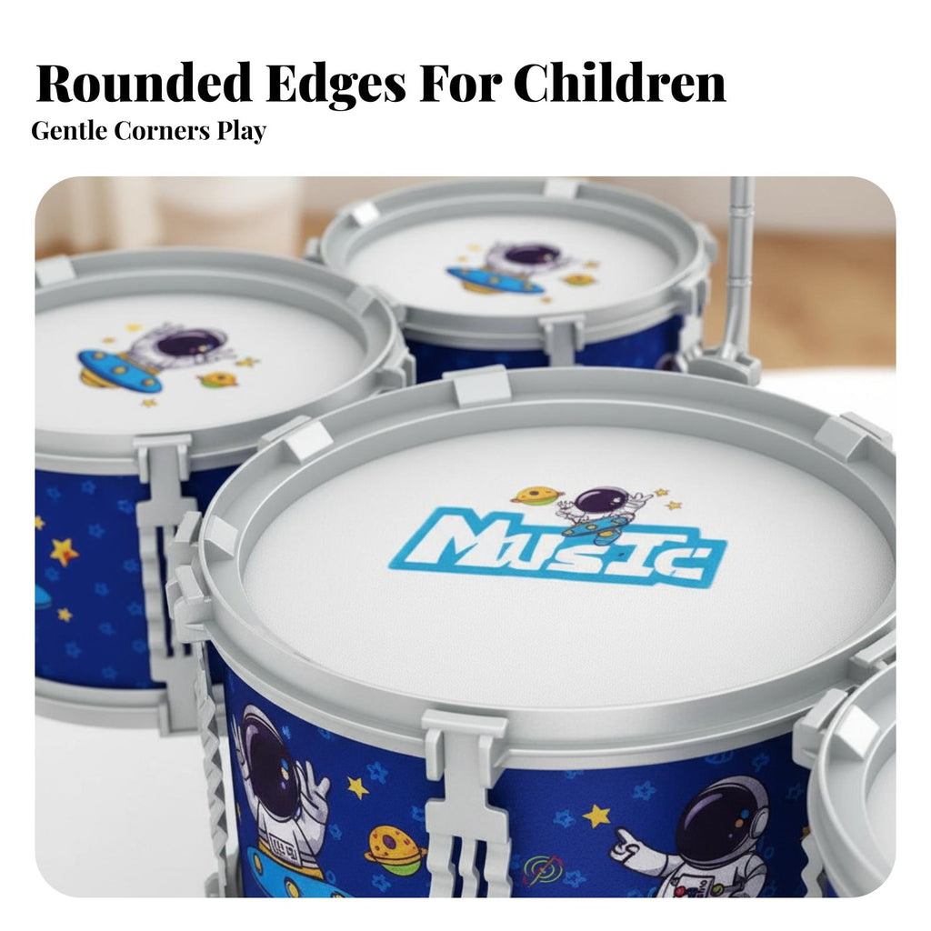 Kids Drum Set Great Gift Toddler Jazz Drum Kit Easy Assembly for Playtime, Boys
