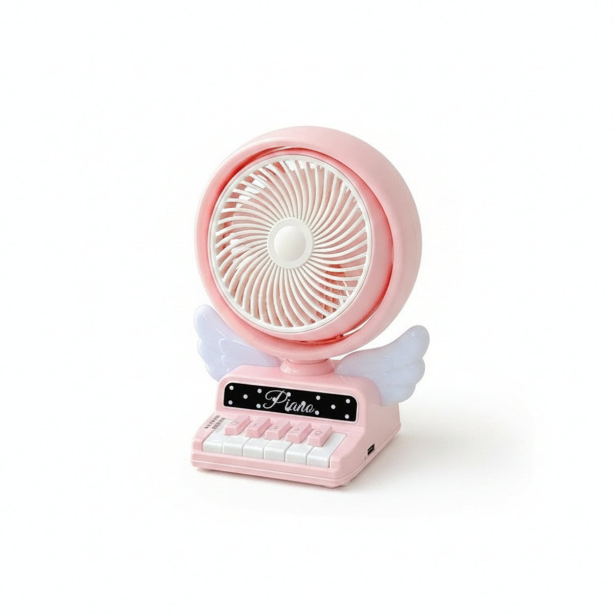 USB Rechargeable Desk Fan Adjustable Desktop Air Circulator Decorative
