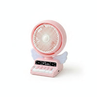 USB Rechargeable Desk Fan Adjustable Desktop Air Circulator Decorative