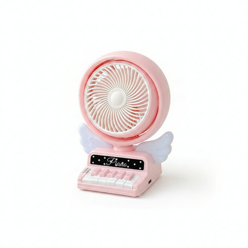 USB Rechargeable Desk Fan Adjustable Desktop Air Circulator Decorative