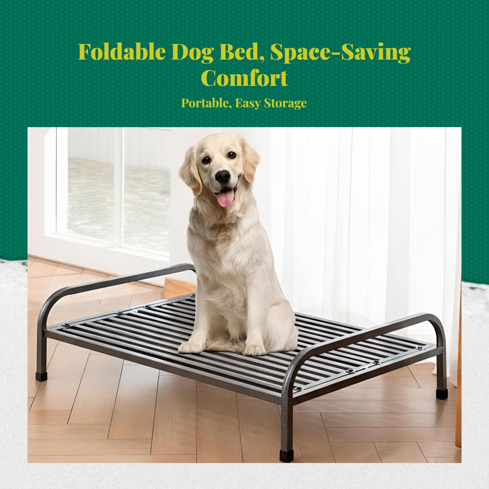 Cooling dog bed with removable cover