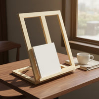 Tabletop Easel Foldable Desktop Art Stand Natural Wood for Display, Beginners