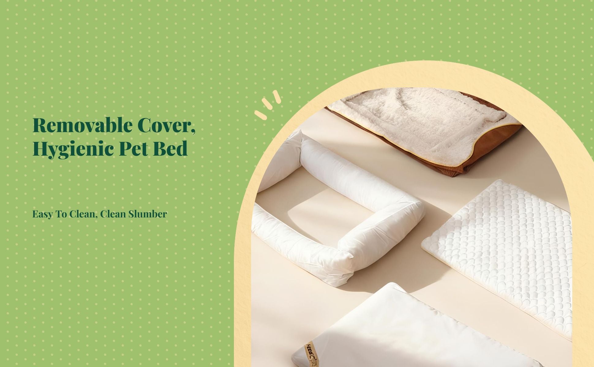 Washable pet bed with winter mat.