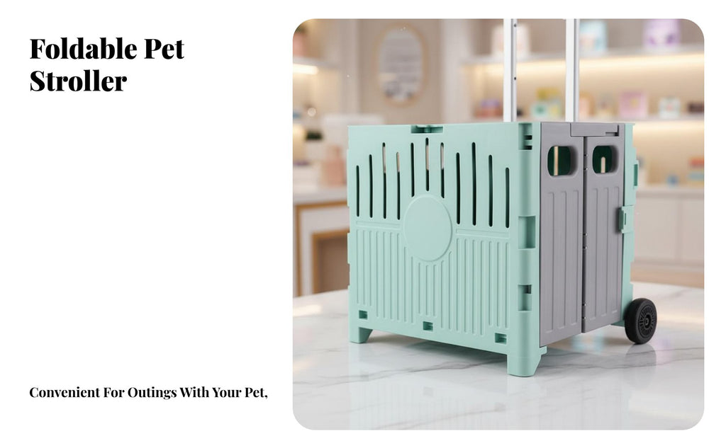 Detachable Pet Stroller Lightweight Wheeled pet compartment 360° pivoting rotating casters