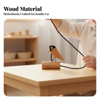 Light-Colored Beak Wooden Pecking Bird Toy Pecking Bird Teaching Toy Black Head