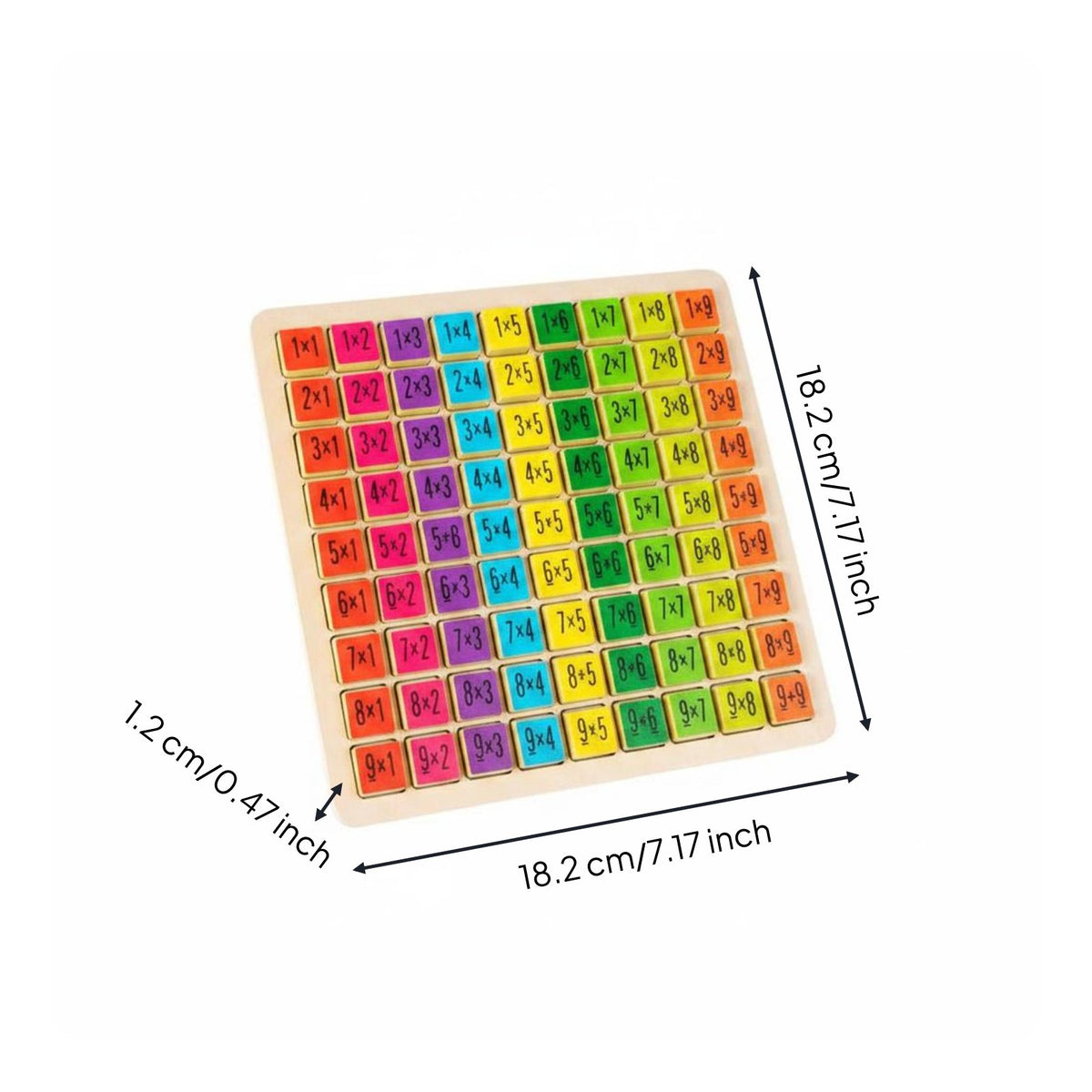 Addition Subtraction Multiplication Chart Wooden Multiplication Board