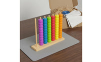 Wooden Counting Toy Natural Wood Wooden Bead Stacker Hand-Eye Coordination