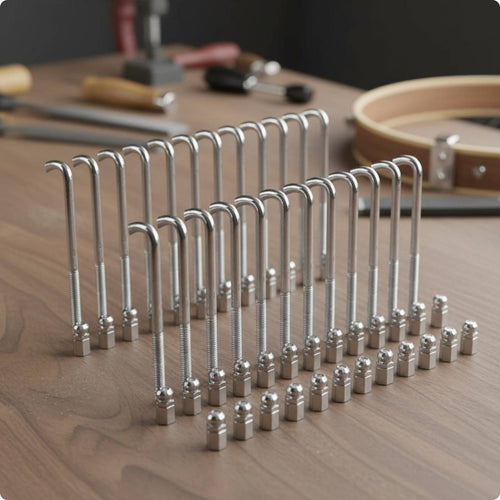 48 Pieces Banjo Hook and Nut Kit Long-Lasting Musical Instrument Parts Metal