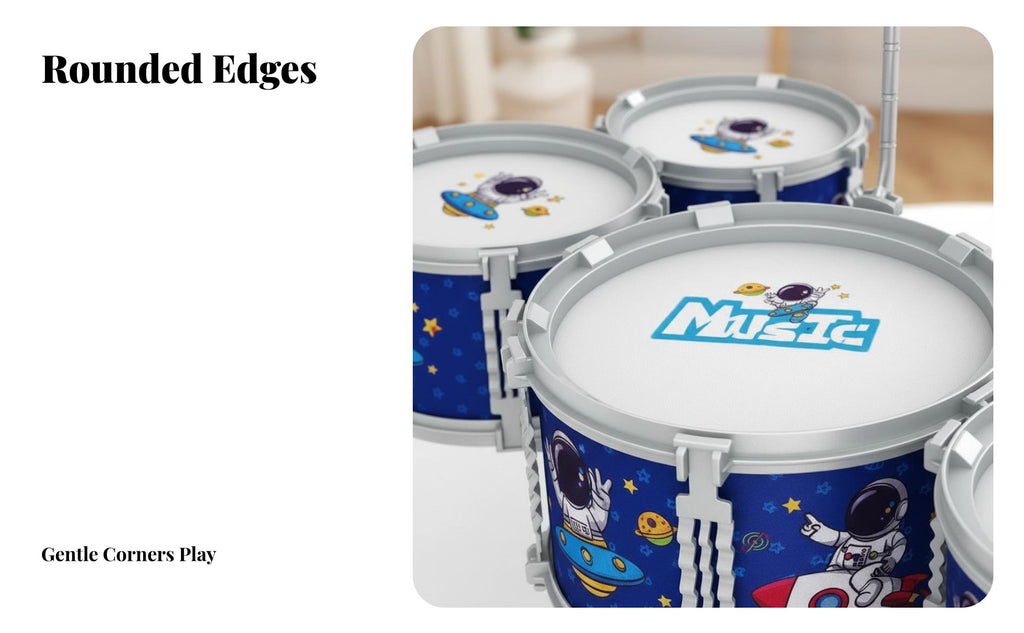 Kids Drum Set Great Gift Toddler Jazz Drum Kit Easy Assembly for Playtime, Boys