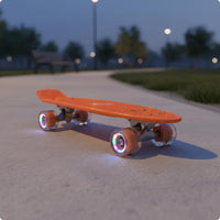 Banana Board Flash Wheels Small Compact Board Non-Slip Deck for Street, Park