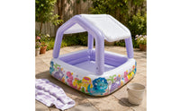 Shelter Kiddie Pool Portable Seas Theme Pool Foldable Kids Outdoor Gear for Families, Garden, Poolside