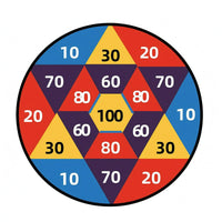 Ball Toss Target Mat Round-Style Scoring Target Cloth Portable for Children