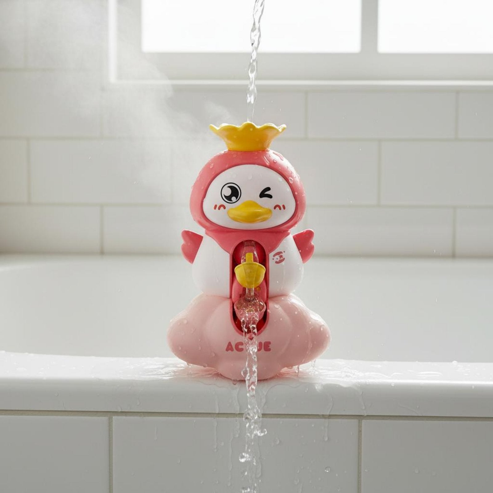 Rotating Duck Bath Toy Educational Duck Slide Toy Safe for Toddlers, Kids