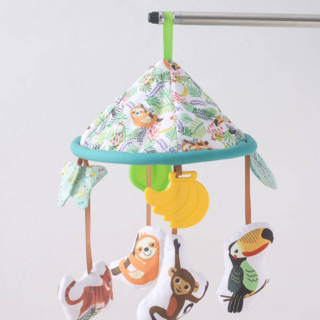 Safari Wildlife Mobile Easy Setup Crib Hanging Wildlife Toy Rotation for Infants