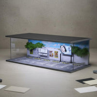 1:64 Scene Model LED Lights Lighted Display Scene Model Detailed Backdrop