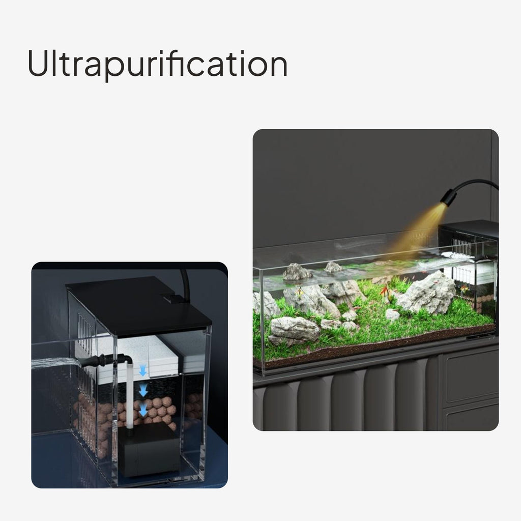 Desktop Flow Aquatic Habitat with Side Purifier, PC Material