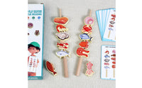 Wooden Lacing Beads Set Color & Shape Recognition Educational Threading Game