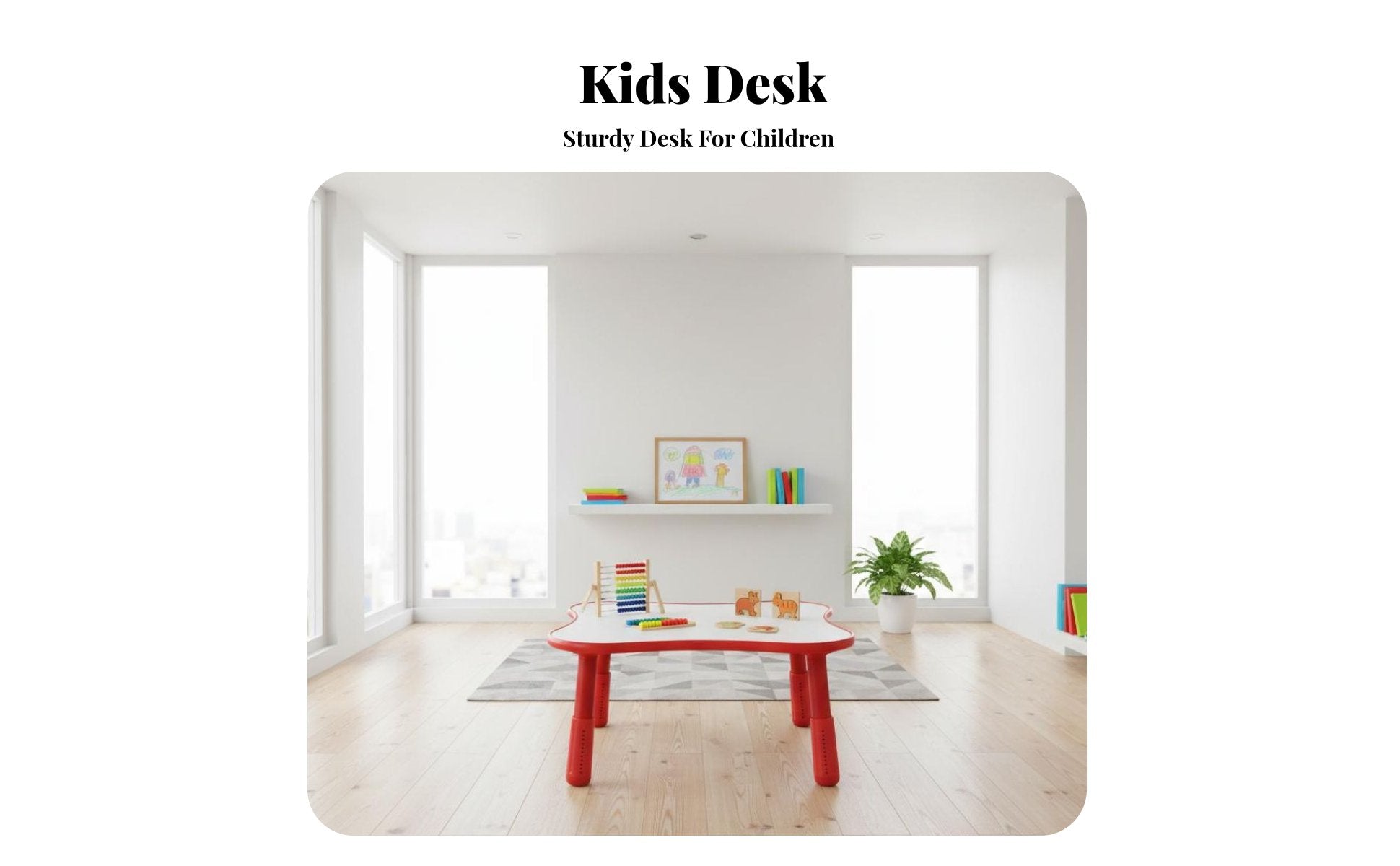 Adjustable Table and 2 Chairs Set Double Seating for Classroom, Living Room