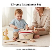 5 Pieces Music Education Instrument Set Early Learning Wooden Musical