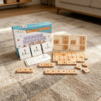 Wooden Arithmetic Toy Set Early Numeracy Wooden Math Board Comparison Exercises