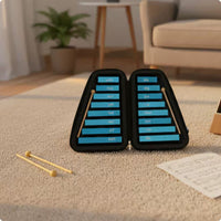 16-Note Glockenspiel Clear Sound Children's Metal Xylophone Early Learning Metal Key Xylophone for Elementary Students, Preschoolers, Kindergarten