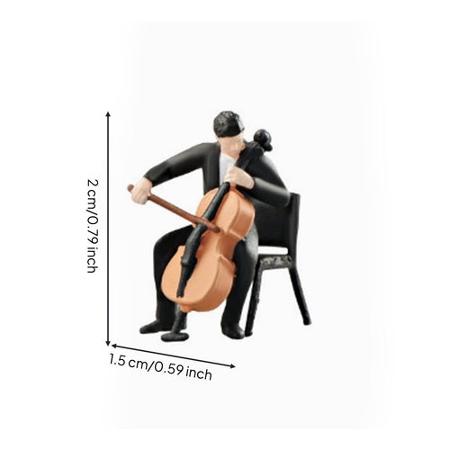 1/64 Scale Miniature Figures Micro Photography Prop Miniature Resin Figures Scene Decoration 1/64 Scale Figure Set for Diorama