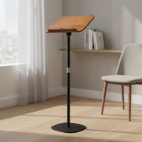 Adjustable Book Holder Versatile Floor Book Stand Stable Base Standing Books Holder for Students, Study
