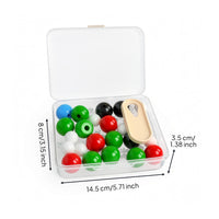 Atomic Structure Model Kit Clear Plastic Case Ball-and-Stick Model Kit