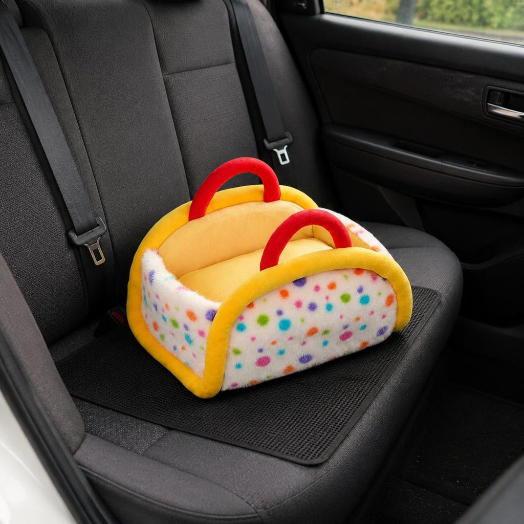 Semi Enclosed Pet Bed Year-Round Portable Pet Bed Warm for Car, Small Dogs
