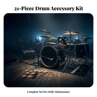 21 Pieces Cymbal Stand Felts and Sleeves Non-Slip Cymbal Pad Set Drum Maintenance Kit Easy Installation for Drummers