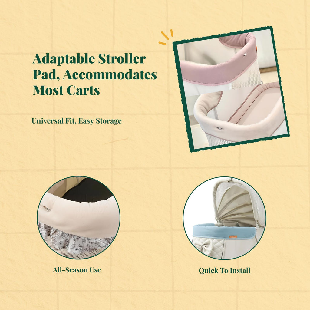 Orthopedic washable pet stroller pad