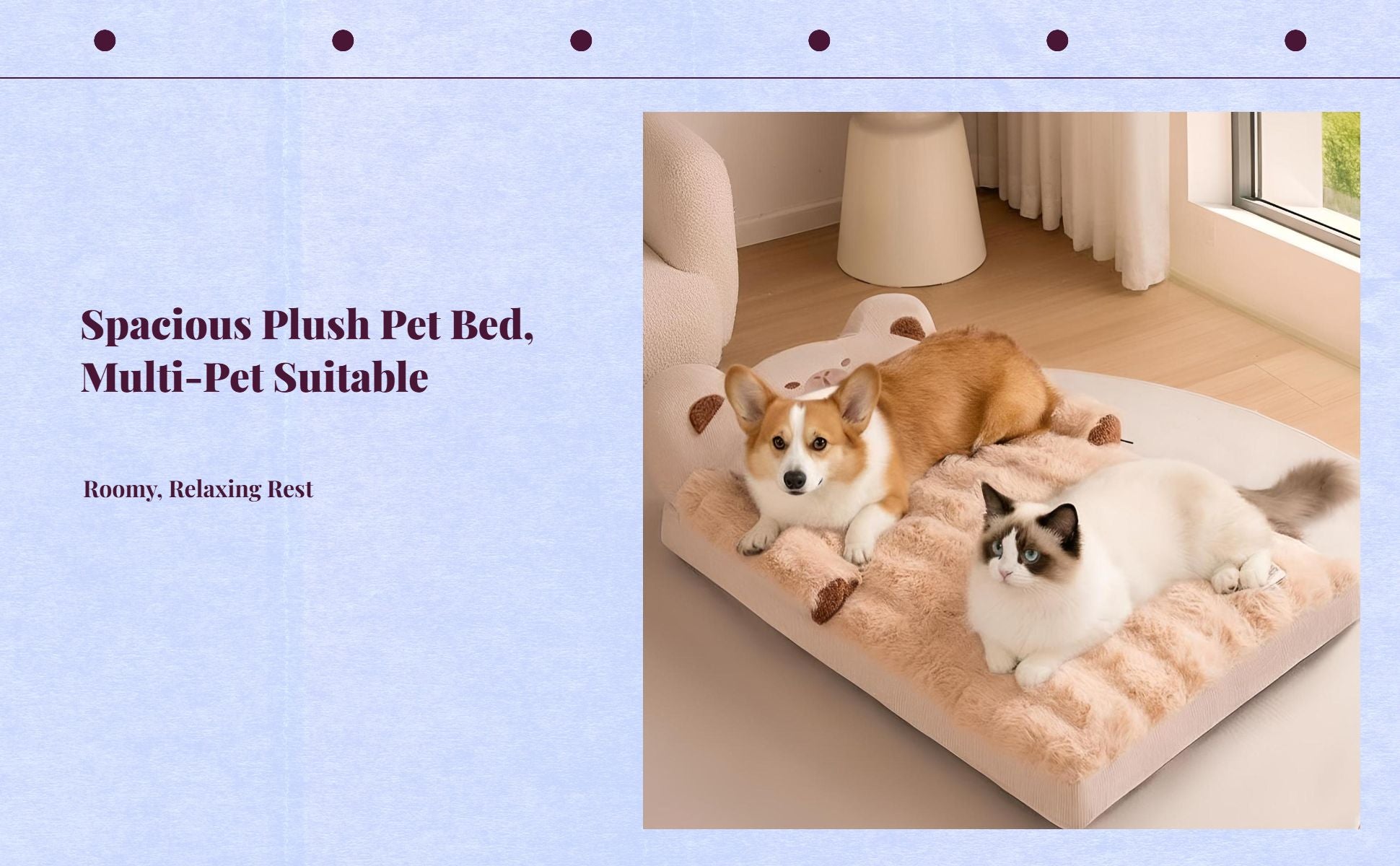Cat bed with washable cover