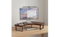 Wooden Computer Screen Riser Ergonomic Design Desktop Keyboard Storage Rack