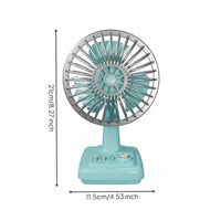 Retro Desk Fan Brushless Engine Air Circulator Adjustable Tilt Head for Desktop
