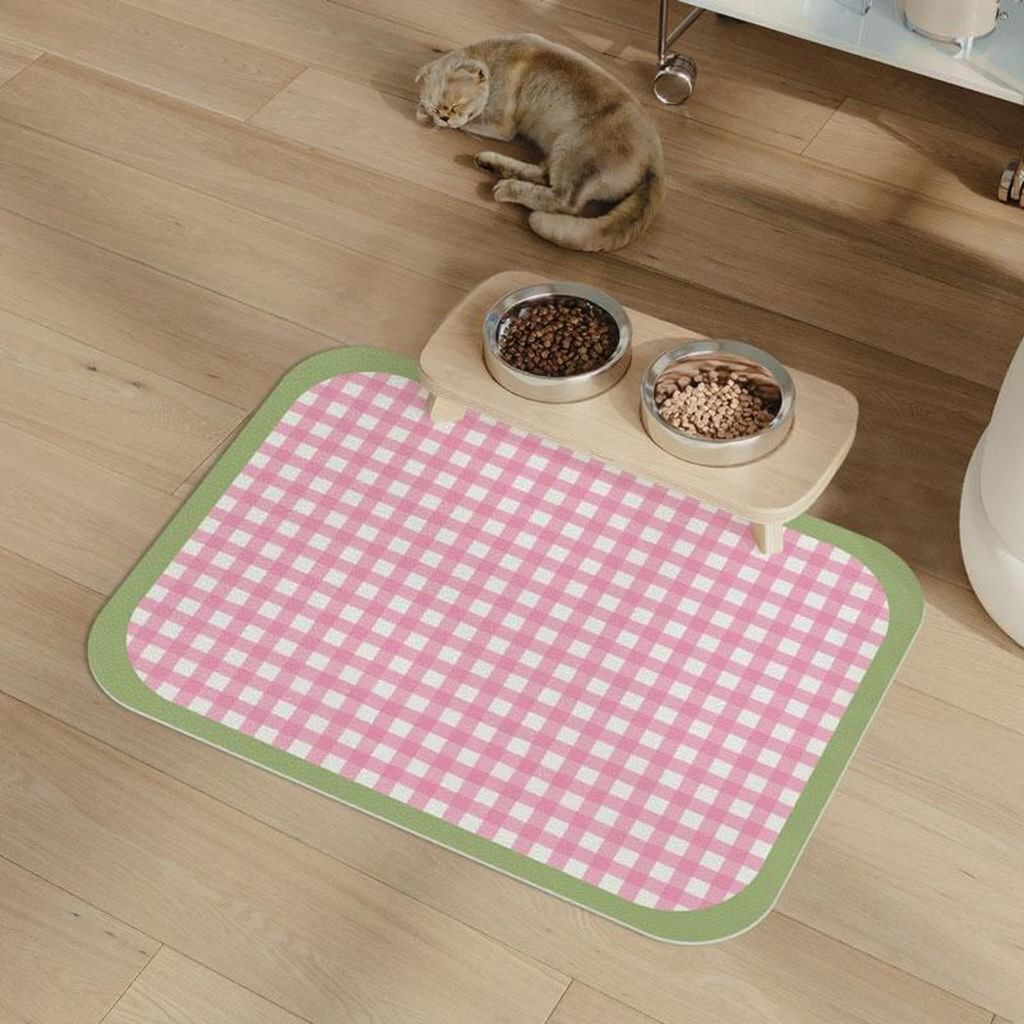 Pet Feeding Mat, Water-Resistant Cat and Dog Food Placemat, Non-Slip, Easy to Clean, Leak-Resistant, Suitable for Bowls