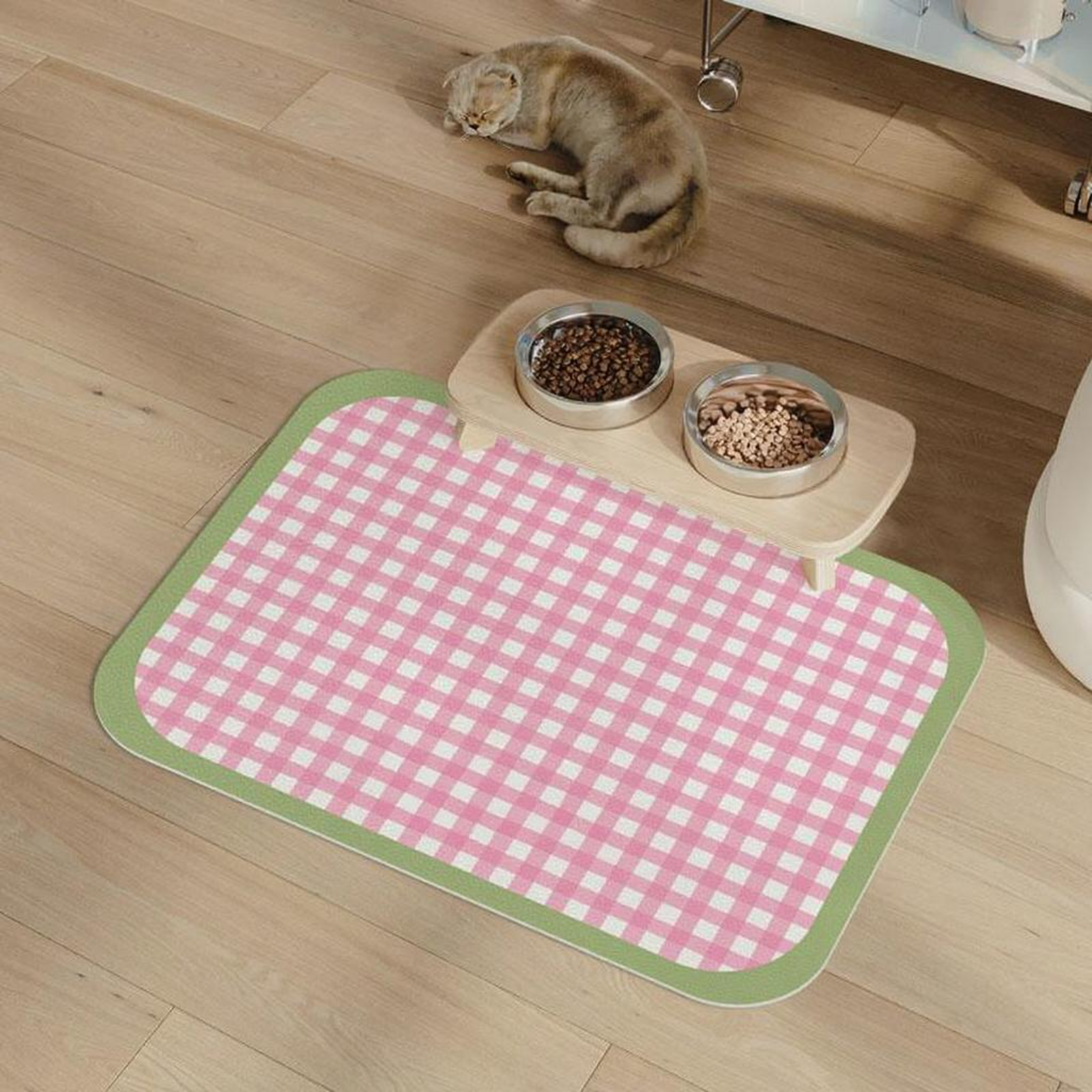 Pet Feeding Mat, Water-Resistant Cat and Dog Food Placemat, Non-Slip, Easy to Clean, Leak-Resistant, Suitable for Bowls