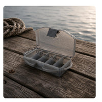 Fishing Lure Storage Box Gray Portable Lure Box Multiple Compartments