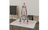 Space Spacecraft Building Set Easy to Assemble Wooden Spacecraft Playset Safe