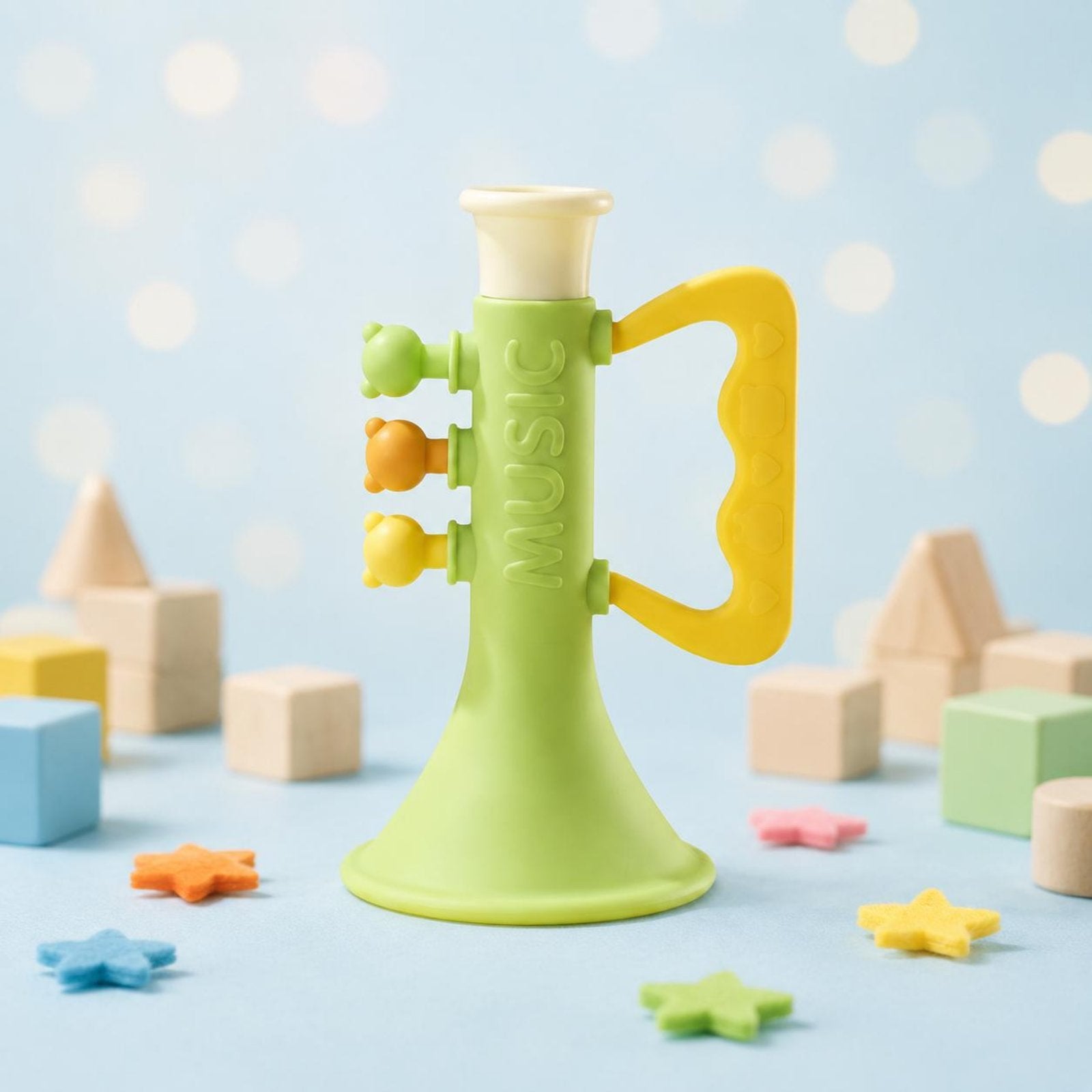 Silicone Trumpet Toy Easy to Hold Trumpet Toy Educational for Infants