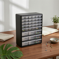 Clear Drawer Organizer Black Frame Storage Drawers for Workshop