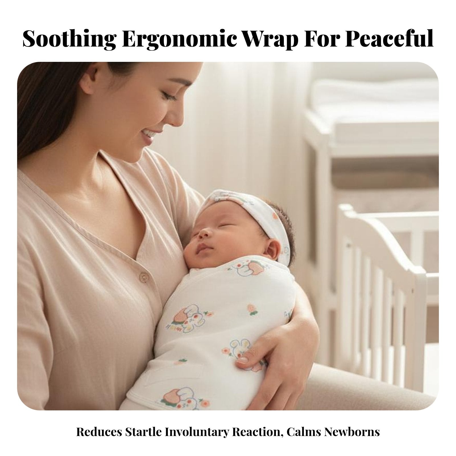 Adjustable Newborn Wrap Womb-Like Comfort flap-shaped infant Swaddler Machine launderable