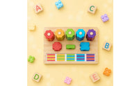 Color Matching Learning Board Colorful Wooden Stacking Game Educational